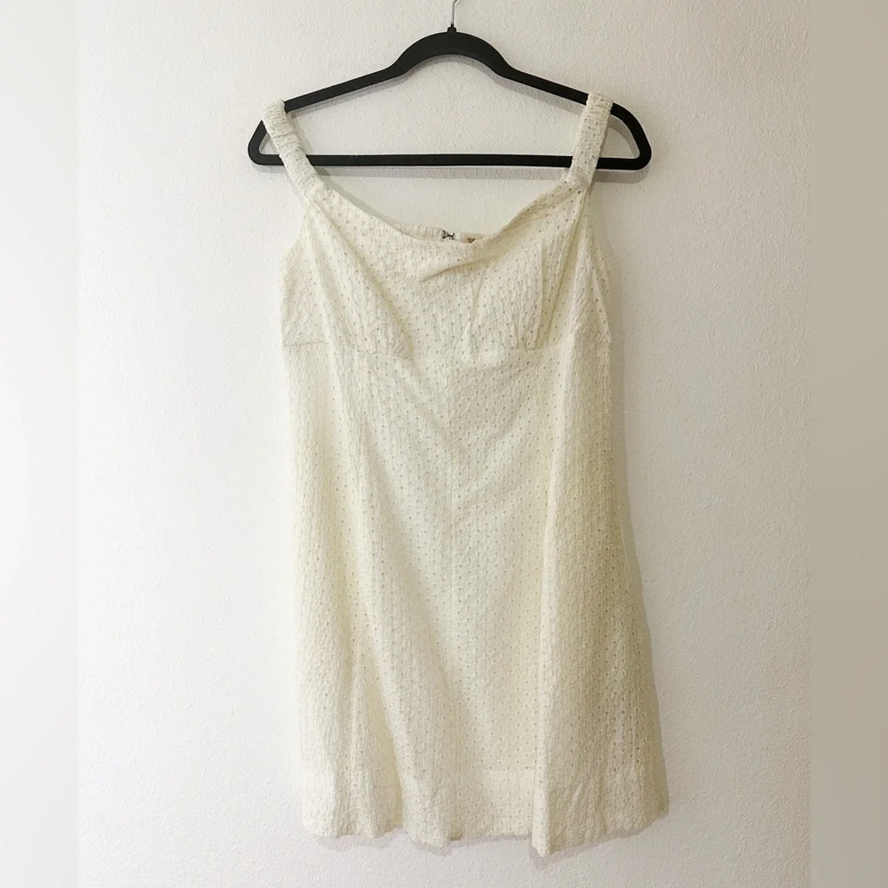 Free People Berry Kiss Mini Dress in Ivory size Large NWT